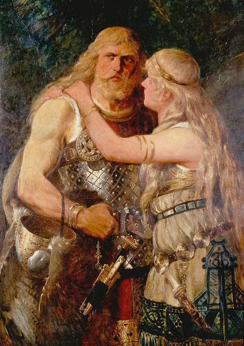 Viking Love: 8 Facts about Love and Love Making Among the Vikings German Fairy Tales, Couple Painting, Love Facts, Viking History, Viking Warrior, Love Illustration, Norse Mythology, Dark Ages, German Shepherd Puppies