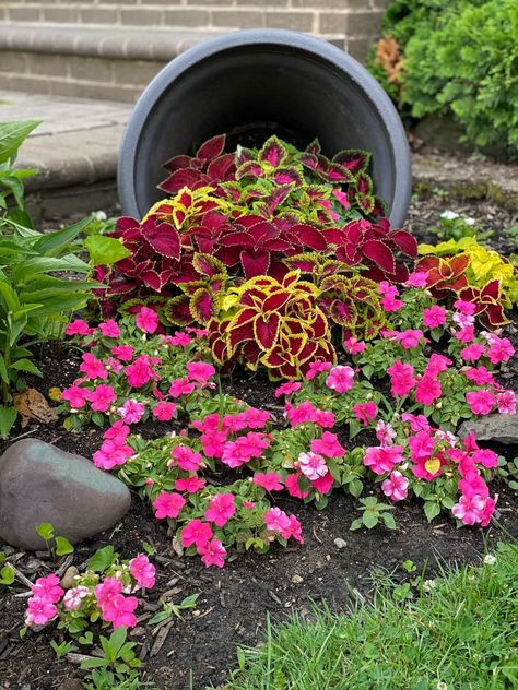 Fall Landscaping, Mailbox Landscaping, Flower Tower, Front Garden Landscape, Front Yard Garden Design, Patio Plants, Flower Landscape, Front Yard Garden, Garden Containers