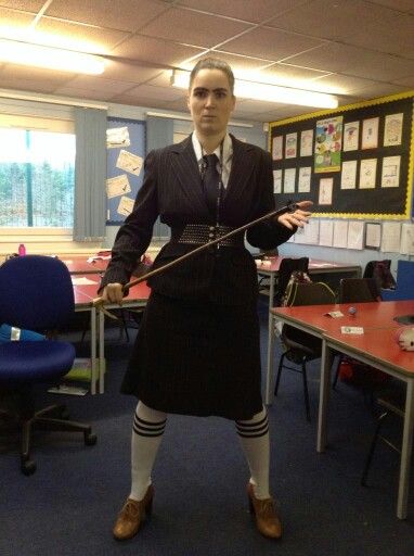 Fancy dress - Miss Trunchbull from Matilda Ms Trunchbull Costume Diy, Mrs Trunchbull Costume, Ms Trunchbull Costume, Miss Trunchbull Costume, Trunchbull Costume, Mrs Trunchbull, Matilda Costumes, Agatha Trunchbull, Roald Dahl Costumes