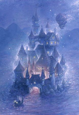 Scott Gustafson - Nutcracker Fairy Castle Fairy Castle Illustration, Castle Illustration Fairytale, Scot Gustafson, Painting Nutcrackers, Fairy Tales Illustration, The Blue Castle, Scott Gustafson, Castle Illustration, Fairy Castle