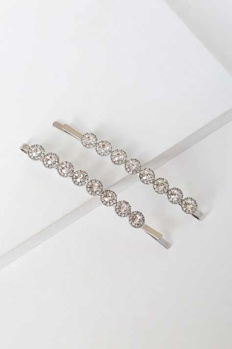 Silver Hair Pin Set - Rhinestone Hair Pins - Dual Hair Pins #ad #Pin, #affiliate, #Hair, #Silver, #Set Hair Pins Aesthetic, Rhinestones Clothes, Silver Hair Pins, Hair Silver, Silver Hair Pin, Rhinestone Hair Pin, Rhinestone Hair, Good Hair, Good Hair Day