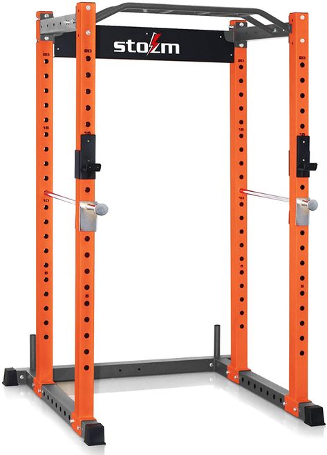 Power Rack Diy, Wooden Power Rack, Homemade Squat Rack, Diy Power Rack, Home Made Squat Rack, Home Gym Power Rack, Lat Pulldown Machine, Gym Squat Rack, Lat Pulldown