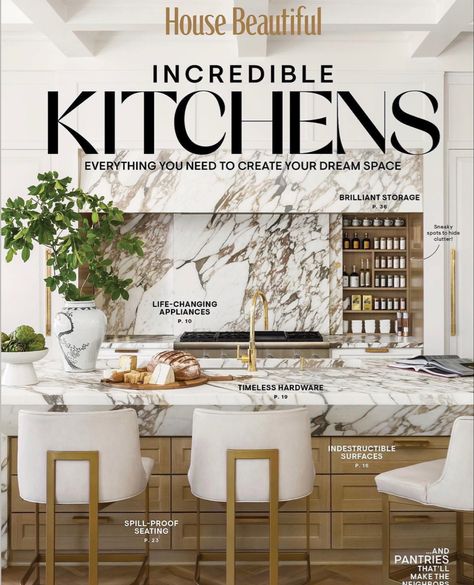 Top Of Kitchen Cabinets, House Beautiful Magazine, Kitchen Upgrades, Stunning Kitchens, House Beautiful, Dream Spaces, Beautiful Kitchens, Kitchen Backsplash, Dream Home Design