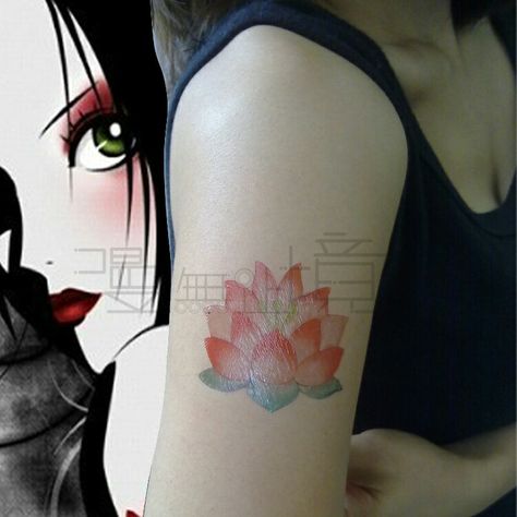 Nana Osaki Tattoo Lotus, Lotus Flower Tattoo Aesthetic, Red Flower Tattoo Nana, Nana Lotus Flower Tattoo, Nana Flower Tattoo, Nana Lotus Flower, Nana Ren Flower Tattoo, Nana Tatoos, Nana Lotus Tattoo