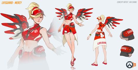 ArtStation - OVERWATCH-LifeGuard Mercy Mercy Lifeguard Skin, Lifeguard Mercy Fanart, Lifeguard Pharah, Lifeguard Mercy, Overwatch Skin Concept, Overwatch Concept Art, Overwatch Skin Concepts, Mercy Fanart, Overwatch Concept