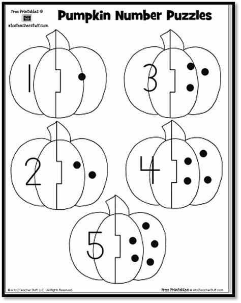 pumpkin number puzzles-pg9 Pumpkin Color By Number, Number Trace, Preschool Valentines Activities, Easter Bunny Colouring, Color By Number Printable, Number Puzzle, Life Skills Classroom, Hatching Chicks, Lacing Cards