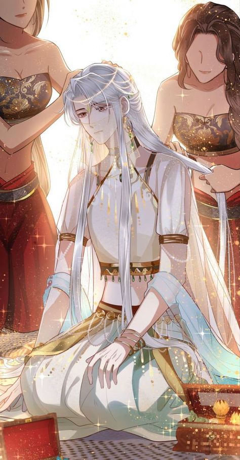 Long White Hair, Angels And Demons, Anime Couples Manga, Anime Oc, Anime Boys, Handsome Anime Guys, Handsome Anime, Cute Anime Guys, Manhwa Manga