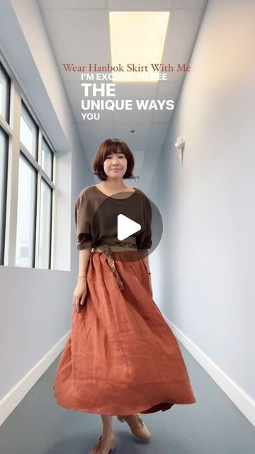 Sara SJ Kim | 📽 Sewing Therapy on Instagram: "✨Wear Hanbok Skirt With Me✨  Thank you sooooooo much for purchasing my skirt pattern! 🤍🤍🤍🤍  You’ve made the purchase, completed the sewing, and now let’s revel in the wearing. ✨  I’m excited to see the unique ways you’ll style your hanbok skirt with various tops.🫰🫶  Fabrics @twooninefabric.ca  Main: FW Linen Twill in Maple  Waistband: Winsome Cotton Tie: Quilting Cotton   #sewingtherapyhanbok #sewingtherapyhanbokskirt #wrapskirt #pleatskirt   #sewingtherapy #saramadeincanada #sewingtip #sewingtutorial #sewingtherapypattern" Hanbok Skirt Pattern, Maxi Wrap Skirt Sewing Pattern, Linen Skirt Pattern, Linen Wrap Skirt Pattern, Tie Quilting, Hanbok Wrap Skirt Pattern, Sage Archetype, Wrap Skirt Sewing, Hanbok Skirt