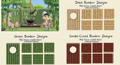 Bamboo Custom Design Animal Crossing, Animal Crossing Japanese Floor Design, Animal Crossing Bamboo Path, Acnh Bamboo Code, Acnh Bamboo Path, Acnh Tropical Codes, Acnh Resort, Acnh Bamboo, Custom Designs Acnh