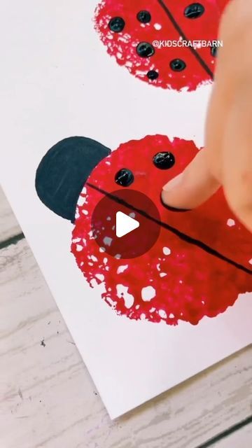 Ladybug Art For Toddlers, Ladybug Kids Craft, Ladybug Crafts For Toddlers, Ladybug Activities For Toddlers, Insects For Kids, Insect Crafts, Ladybug Crafts, Ladybug Art, Bug Art