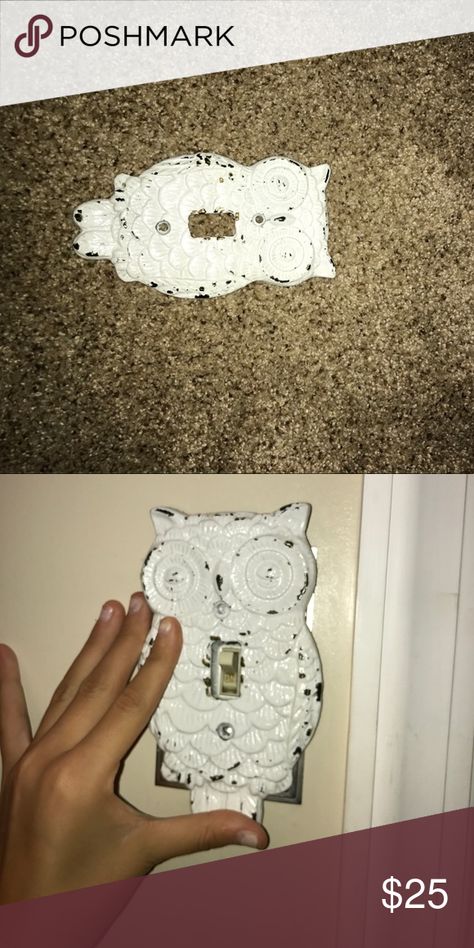 Switch Decoration Ideas, Switch Decoration, White Owl, Light Switch Cover, Rustic White, Switch Covers, Light Switch Covers, Beautiful Wall, Easy Projects