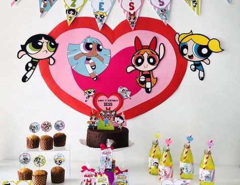 Powerpuff Birthday, Power Puff Girls Cake, Powerpuff Girls Party, Powerpuff Girls Birthday, Superhero Girls Birthday, Supergirl Birthday, Girl Superhero Party, Power Puff Girl, Girls Birthday Party Ideas