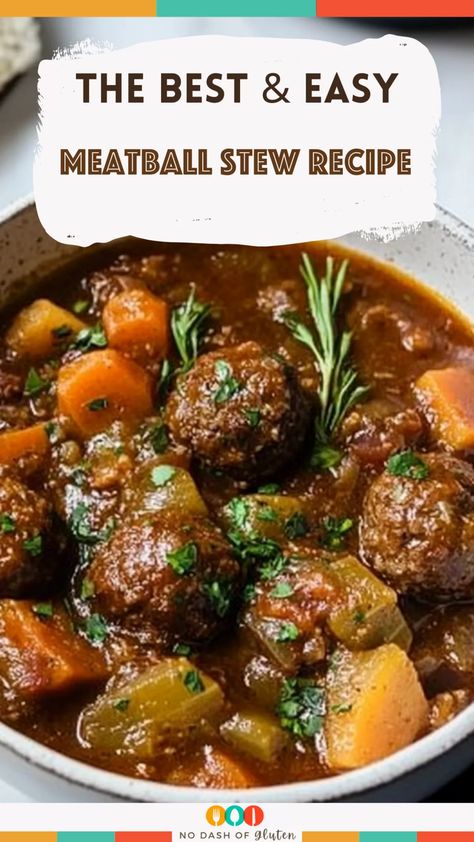 Meatball Stew Recipes Crockpot, Meatball Stew Recipe, Best Spaghetti Recipe, Stew Recipes Crockpot, Meatball Stew, Juicy Meatballs, Potatoes Green Beans, Crock Pot Meatballs, Dessert Smoothie