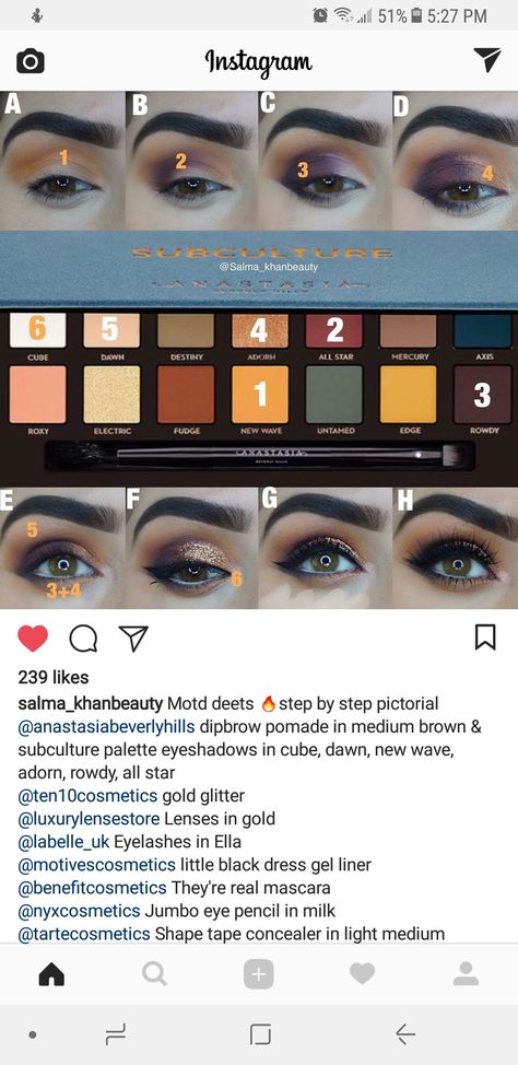 Anastasia Palette Looks, Abh Subculture Looks, Anastasia Sultry Palette Looks, Anastasia Cosmos Palette, Anastasia Subculture Looks, Subculture Palette Looks Step By Step, Subculture Palette Looks, Anastasia Beverly Hills Subculture Looks, Anastasia Subculture Palette Looks