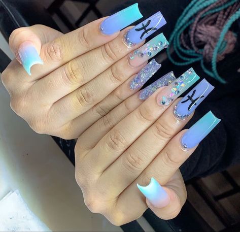 Gel Nail Art Designs, Her Nails, Long Acrylic Nails Coffin, Acrylic Nails Coffin Pink, Unique Acrylic Nails, Vacation Nails, Long Square Acrylic Nails, Square Acrylic Nails, Birthday Nails