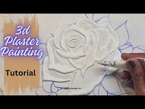 (16239) 3d plaster painting, Plaster rose making, art and craft,CreativeCat - YouTube Rose Making, Rose Reference, Plaster Painting, Youtube Creator, Plaster Of Paris, An Engineer, Plaster Art, Paris Art, Painting Flowers