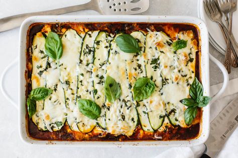 Zucchini Lasagna Recipe (Not Watery) | Downshiftology Food Lasagna, Zucchini Lasagna Recipe, Cook Vegetables, Recipes Zucchini, Best Zucchini, Lasagna Recipes, Lasagna Ingredients, Keto Lasagna, Traditional Lasagna