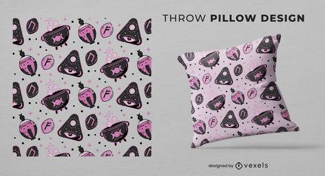 Witchy esoteric throw pillow design Ticket Design Template, Corel Draw Design, Throw Pillow Design, Portfolio Examples, Ticket Design, Vector Graphics Design, Free Background, Mug Design, Marketing Ideas