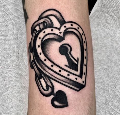 Padlock Tattoo, Heart Lock Tattoo, Lock Key Tattoos, Heart Locket Tattoo, Jordan Tattoo, Lock Tattoo, Locket Tattoos, Puzzle Tattoos, Traditional Black Tattoo