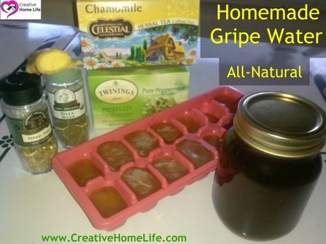 Homemade Gripe Water – All Natural – Recipe – Creative Home Life Homemade Gripe Water, Baby Remedies, Newborn Daughter, Gripe Water, Coconut Palm Sugar, Jelly Jars, Peppermint Tea, Breastfeeding And Pumping, Hygiene Products