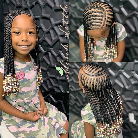 50 Kids Braids with Beads Hairstyles | Black Beauty Bombshells Braids With Beads Hairstyles, Kids Braids With Beads, Beads Hairstyles, Toddler Braided Hairstyles, Toddler Braids, Kids Braids, Lil Girl Hairstyles, Kid Braid Styles, Toddler Hairstyles Girl