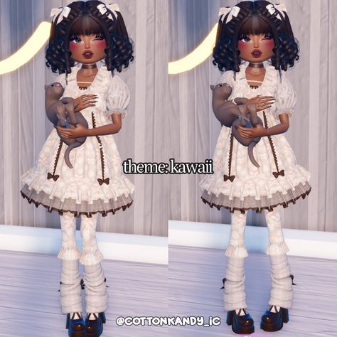 dress to impress theme kawaii outfit inspo no vip Dti Kawaii Outfit Theme, Dress To Impress Outfits No Vip, Dress Impress, Vip Dress, Kawaii Outfit, Dti Outfits, Kawaii Dress, Themed Outfits, Kawaii Clothes