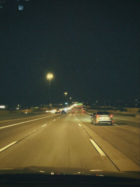 Car Moving Aesthetic, Freeway Aesthetic Night, Car Driving At Night, Driving Aesthetic, Driving Theory, Night Rain, Night Moves, Late Night Drives, Dream Symbols