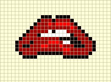 Rocky Horror Picture Show Lips Perler Beads Pattern Rocky Horror Perler Beads, Rocky Horror Picture Show Pixel Art, Rocky Horror Picture Show Cross Stitch, Rocky Horror Cross Stitch, Rocky Horror Picture Show Crochet, Rocky Horror Crochet, Perler Beads Horror, Rocky Horror Picture Show Lips, Rocky Horror Lips