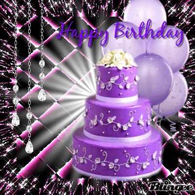 10 Animated Happy Birthday Images & Quotes You'll Love Purple Birthday Cake, Purple Happy Birthday, Birthday Wishes Gif, Birthday Cake Gif, Happy Birthday Wishes Photos, Happy Birthday Wishes Cake, Happy Birthday Cake Images, Happy Birthday Greetings Friends, Birthday Wishes Cake