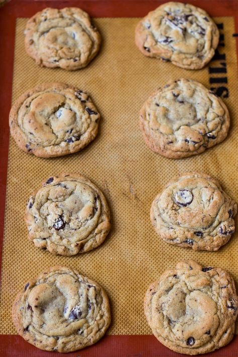 Crispy + Chewy Chocolate Chunk Cookies | Coley Cooks... Crunchy Outside Soft Inside Cookies, Chocolate Chunk Cookies Chewy, Crispy Chewy Chocolate Chip Cookies, Uni Meals, Cooking Therapy, Cozy Food, Chocolate Chunk Cookie Recipe, Choco Chip Cookies, Gooey Chocolate Chip Cookies