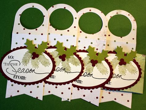 Wine Bottle Tags Template, Wine Bottle Hanger, Christmas Tags Handmade, Wine Bottle Gift Tags, Christmas Gift Certificate Template, Holiday Wine Bottles, Wine Gift Tags, Xmas Gift Tags, Bottle Gift Tags