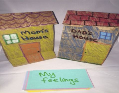 Craft With Paper Bags, Counseling Crafts, Craft With Paper, Play Therapy Activities, Divorce Counseling, Art Therapy Directives, Paper Bag Crafts, Counseling Kids, Elementary Counseling