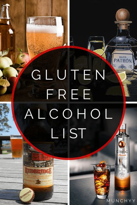 Gluten Free Alcohol List Alcohol List, Gluten Free Food List, Tarte Vegan, Gluten Free Drinks, Gluten Free Info, Gluten Free Alcohol, Gluten Free Beer, Productive Life, Going Gluten Free