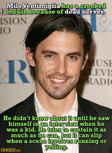 The Story Behind Milo Ventimiglia's Charming Crooked Smile & Other Unique Celebrity Characteristics (And Why They Exist) #ThisIsUs Famous Villains, Crooked Smile, Beloved Movie, Face Study, Milo Ventimiglia, Actors Male, Famous Monsters, Scrooge Mcduck, Win Money