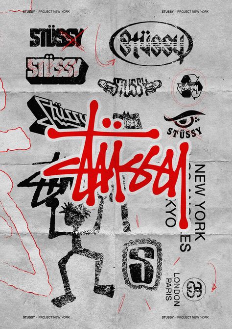 STUSSY Poster Project :: Behance Stussy Vintage Poster, Stussy Graphic Design, Streetwear Posters, Stussy Design, Stussy Poster, Poster Project, Graphic Design Fashion, 2024 Vision, Blender 3d