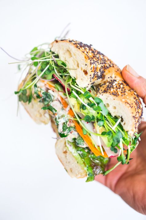 Spring Goddess Sandwich with herby chickpea salad, crunchy carrots & radishes, cucumber, avocado and sprouts. Vegan and Gluten-free adaptable! Spring Goddess, Spring Veggies, Mini Quiches, Cucumber Avocado, Vegan Sandwich, Chickpea Salad, Chapati, Radishes, Vegan Eating