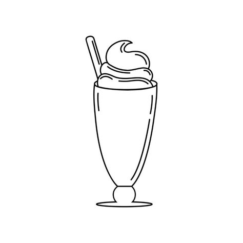 Milkshake Illustration, Factory Illustration, Cream Illustration, Ice Cream Cocktails, Ice Cream Factory, Factory Logo, Ice Cream Illustration, Cocktail Illustration, Window Drawing