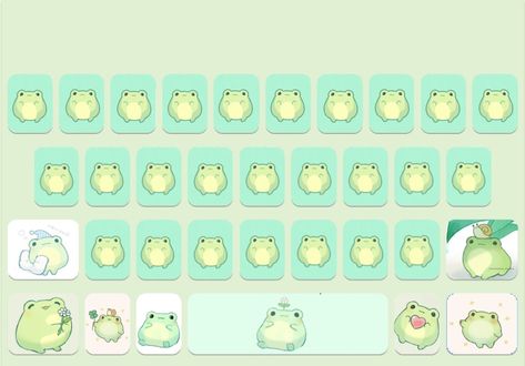 Hi Frog Keyboard, Cute Aesthetic Keyboard Wallpaper, Aesthetic Keyboard, Cute Keyboard, Keyboard Wallpaper, Cute Frogs, Case Design, Keyboard, Rum