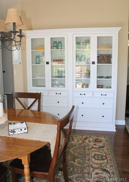 IKEA dresser and hutch for china cabinet. Modular Dining Room Storage, Ikea Hutch, Adobe Kitchen, Open Closets, Ceiling Cabinets, Storage Hutch, Ikea Dining, Kitchen Goals, Ikea Ideas