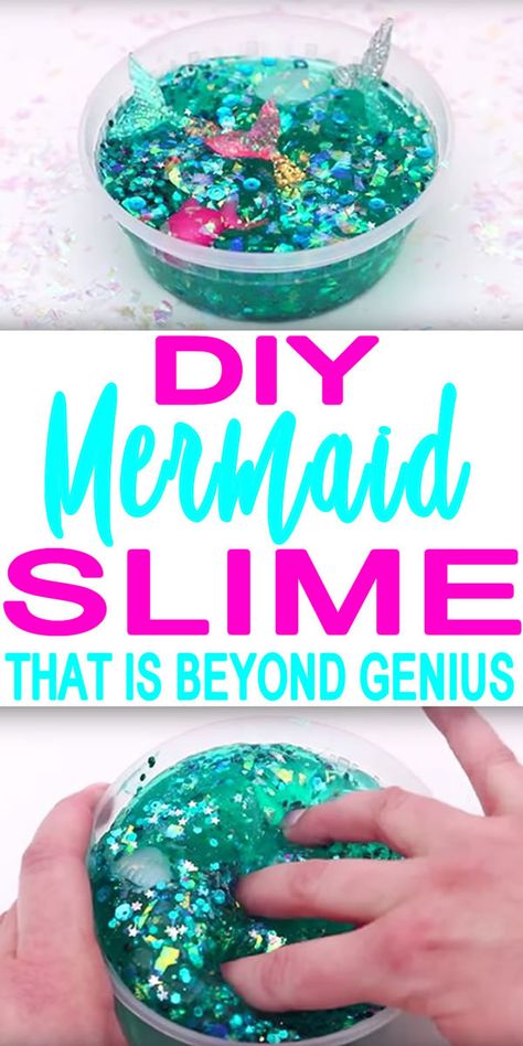 Mermaid Slime, 4de Verjaardag, Diy Mermaid, Mermaid Birthday Party Decorations, Mermaid Theme Birthday Party, Mermaid Party Favors, Diy Slime Recipe, Slime Party, Mermaid Diy