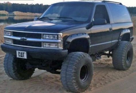 For Sale By Owner in Helena, MT  Year: 1995  Make: Chevrolet  Model: Tahoe LS  Asking Price: $1,900  See more details... 2 Door Tahoe Lifted, Chevy Tahoe Lifted, Cheap Trucks For Sale, Lifted Chevy Tahoe, Black Tahoe, Hunting Truck, Helena Mt, Chevy Blazer K5, Obs Chevy