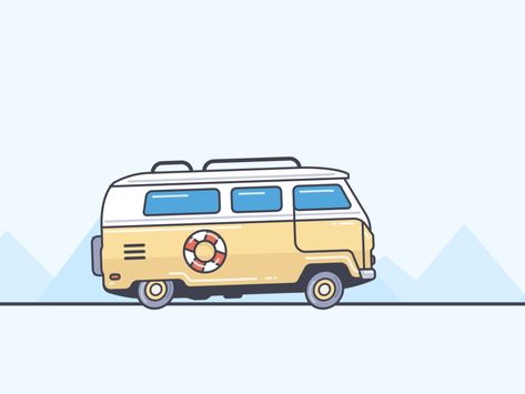 Bus by Báchoo Design Studio Bus Animation, Principles Of Animation, Car Animation, Video Design Youtube, Powerpoint Design Templates, Animation Art Sketches, Motion Design Video, Gif Lucu, Adobe Illustrator Tutorials