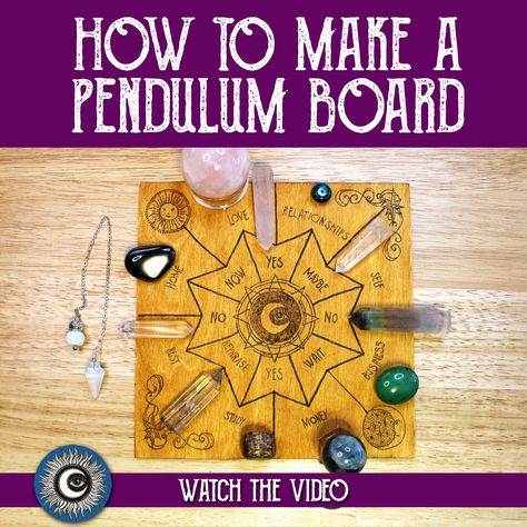 How to Make a Pendulum Board for Fortune Telling & Divination - Magical Crafting - Witchcraft Hello my darlings. Please enjoy my latest YouTube video. In this video I am going to show you how I made my pendulum board. Let’s do some magical crafting. How To Make A Pendulum Board, How To Make A Pendulum, Pendulum Board Template, Diy Pendulum Board, Pendulum Board Printable, Pendulum Magic, Diy Pendulum, Pendulum Witchcraft, Magical Crafting