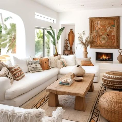 Living Room Design Boho, Bohemian Living Room Decor, Boho Living Room Decor, Estilo Boho Chic, Apartment Furniture, Decor Home Living Room, Boho Living Room, Living Room Inspo, A Living Room