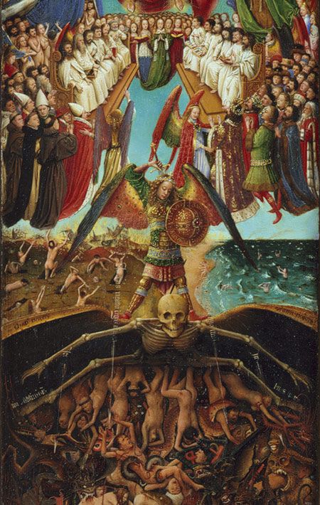 Jan van Eyck and Workshop Assistant: The Crucifixion; The Last Judgment (33.92ab) | Heilbrunn Timeline of Art History | The Metropolitan Museum of Art The Last Judgement, Art Medieval, Arte Occulta, Istoria Artei, Van Eyck, Jan Van Eyck, Danse Macabre, Hieronymus Bosch, Art Classique