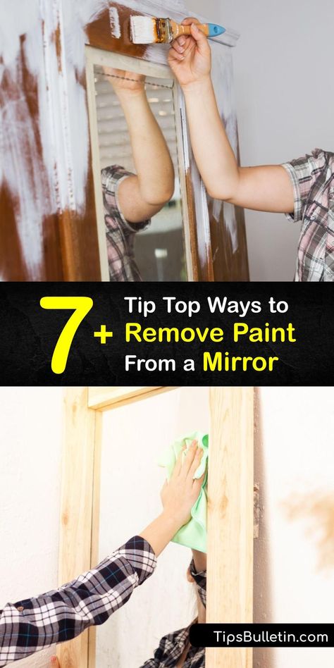 Discover simple remedies to remove spray paint from a mirror. Get rid of an ugly dried paint stain with nail polish remover and a paper towel, or remove paint with a commercial product like paint stripper. Use a glass cleaner to restore shine after removing paint. #remove #paint #mirror Paint Mirror, How To Remove Paint, Removing Paint, Stain Removal Guide, Diy Household Cleaners, Old Nail Polish, Remove Paint, Industrial Mirrors, Diy Cleaning Solution