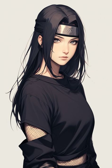 Kunoichi Outfit, Female Ninja, Oc Manga, Samurai Anime, Mangekyou Sharingan, Naruto Minato, Naruto Oc Characters, Anime Ninja, Girls With Black Hair