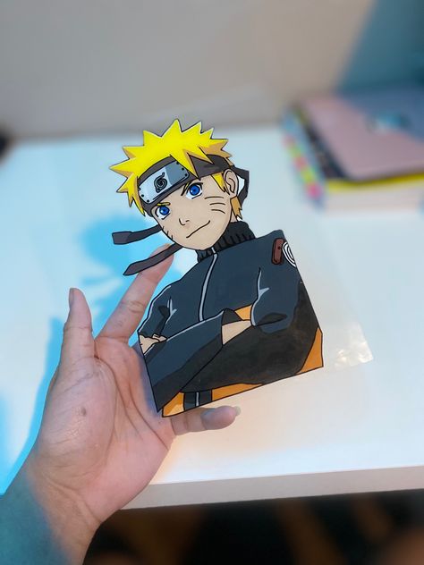 5x7 comes with frame and manga pannel background Naruto Glass Painting Ideas, Kakashi Glass Painting, Glass Paintings Anime, Naruto Glass Painting, Sasuke Glass Painting, Anime Painting Glass Frame, Naruto Painting, Embroidered Canvas Art, Naruto Sketch