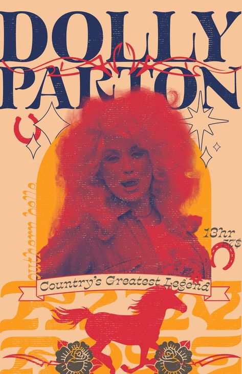 Odds + Ends — Ashlynn Jola | Professional Creative Country Graphic Design, Band Poster Design, Dolly Parton Poster, Dolly Parton Quotes, Social Media Marketing Campaign, Account Management, Band Poster, Poster Design Inspiration, Country Stars