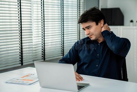 Asian Office, Office Syndrome, Office Worker, Neck Pain, Photo Image, Stock Photos